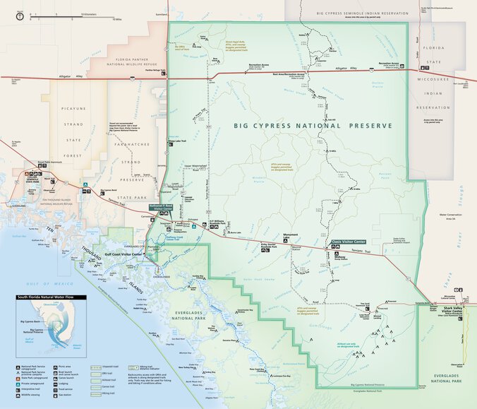 Big Cypress National Preserve Map by US National Park Service