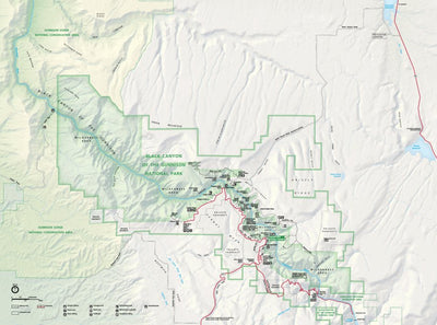 US National Park Service Black Canyon of the Gunnison National Park digital map