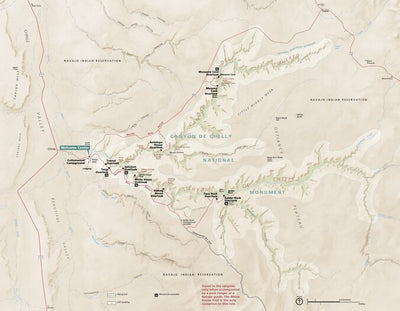 US National Park Service Canyon de Chelly National Monument digital map