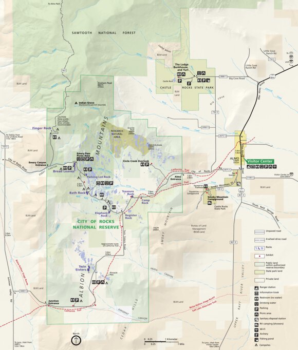 Baudin Rocks Map City of Rocks National Reserve Map by US National Park Service | Avenza ...