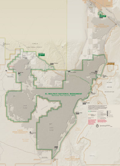 US National Park Service El Malpais National Monument digital map