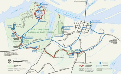 US National Park Service Fort Donelson National Battlefield digital map