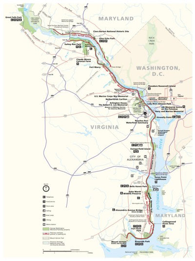 US National Park Service George Washington Memorial Parkway digital map