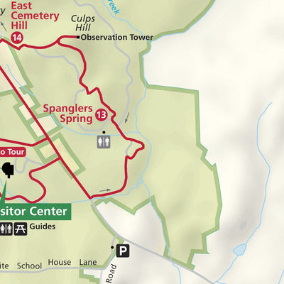 US National Park Service Gettysburg National Military Park digital map