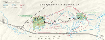 US National Park Service Little Bighorn Battlefield National Monument digital map