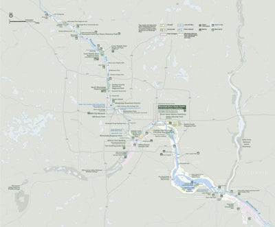 US National Park Service Mississippi National River and Recreation Area digital map