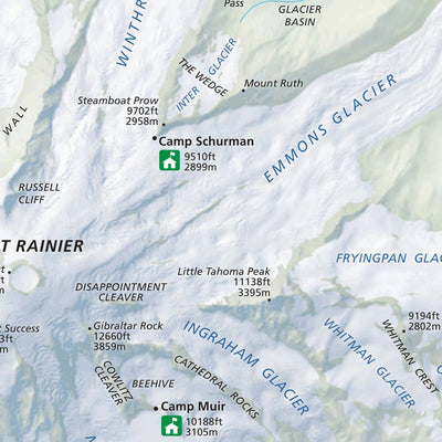 US National Park Service Mount Rainier National Park digital map