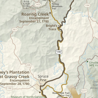 US National Park Service Overmountain Victory National Historic Trail digital map