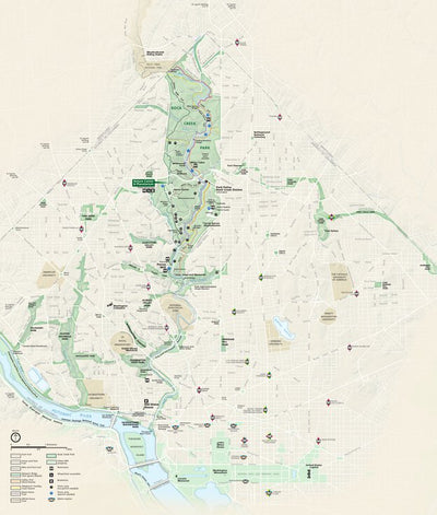 US National Park Service Rock Creek Park digital map