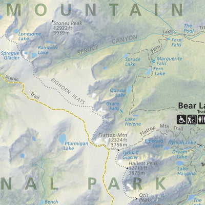 US National Park Service Rocky Mountain National Park digital map