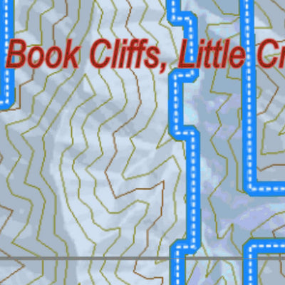 Utah HuntData LLC UT Book Cliffs Little Creek Roadless 12 Hybrid Mule Deer digital map