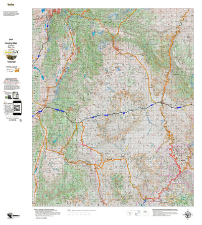 Utah HuntData LLC UT Central Mtns Manti San Rafael Topo 619 digital map