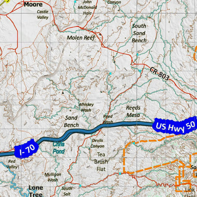 Utah HuntData LLC UT Central Mtns Manti San Rafael Topo 619 digital map