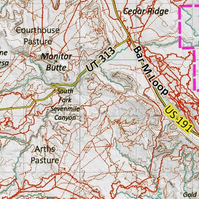 Utah HuntData LLC UT La Sal La Sal Mtns 617 Elk Conc digital map