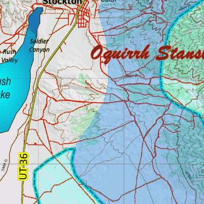 Utah HuntData LLC UT Oquirrh Stansbury Elk Conc 622 digital map