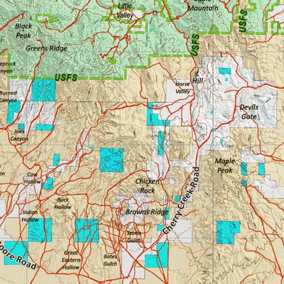 Utah HuntData LLC UT West Desert West Land Ownership Hybrid 623 digital map
