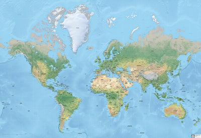 van der Maarel World Mercator digital map
