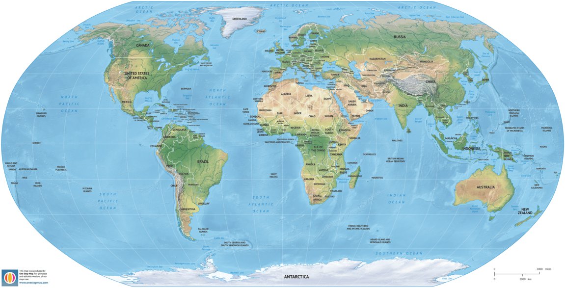 World Robinson Map by van der Maarel | Avenza Maps