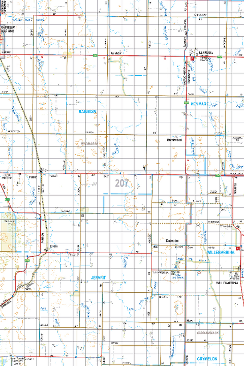 Map 207 - Spatial Vision's Vicmap Book (South West Edition 8, 2025 Update) - 100K Series Preview 1
