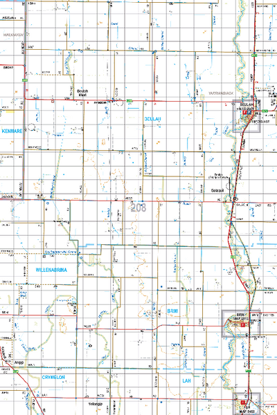 Map 208 - Spatial Vision's Vicmap Book (South West Edition 8, 2025 Update) - 100K Series Preview 1