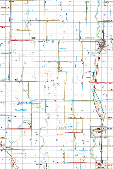 Map 208 - Spatial Vision's Vicmap Book (South West Edition 8, 2025 Update) - 100K Series Preview 1