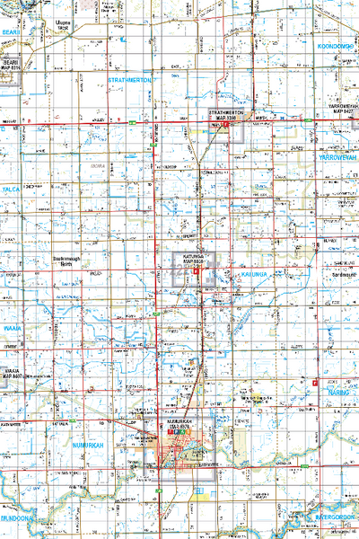 Map 222 - Spatial Vision's Vicmap Book (North East Edition 8, 2025) - 100K Series Preview 1