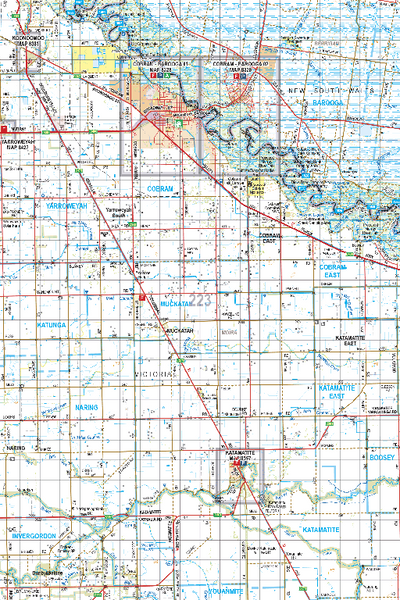 Map 223 - Spatial Vision's Vicmap Book (North East Edition 8, 2025) - 100K Series Preview 1