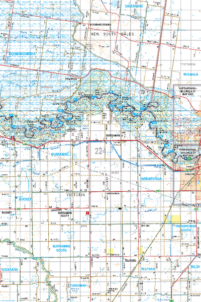 Map 224 - Spatial Vision's Vicmap Book (North East Edition 8, 2025) - 100K Series Preview 1