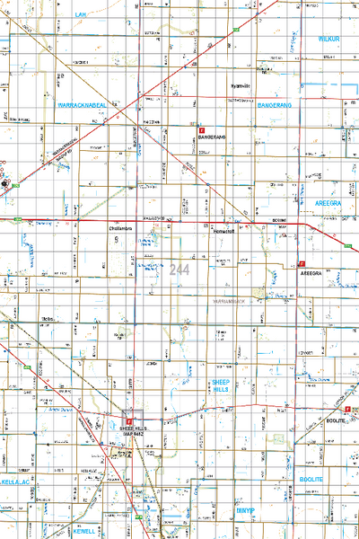Map 244 - Spatial Vision's Vicmap Book (South West Edition 8, 2025 Update) - 100K Series Preview 1