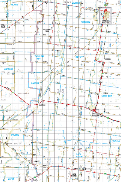 Map 245 - Spatial Vision's Vicmap Book (South West Edition 8, 2025 Update) - 100K Series Preview 1