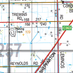 Map 257 - Spatial Vision's Vicmap Book (North East Edition 8, 2025) - 100K Series Preview 2