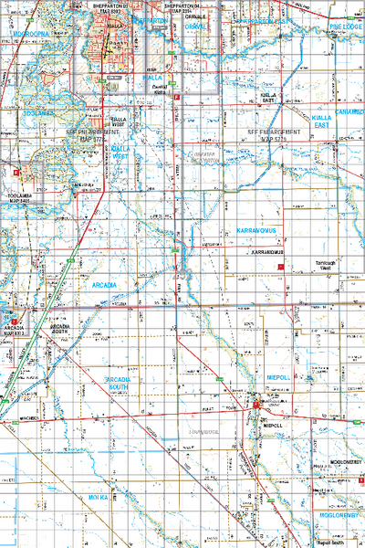 Map 292 - Spatial Vision's Vicmap Book (North East Edition 8, 2025) - 100K Series Preview 1