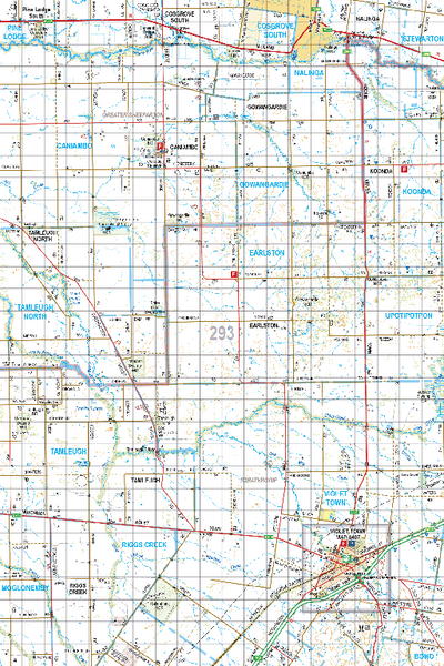 Map 293 - Spatial Vision's Vicmap Book (North East Edition 8, 2025) - 100K Series Preview 1