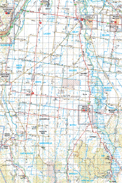 Map 296 - Spatial Vision's Vicmap Book (North East Edition 8, 2025) - 100K Series Preview 1