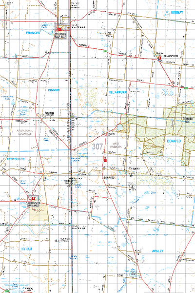 Map 307 - Spatial Vision's Vicmap Book (South West Edition 8, 2025 Update) - 100K Series Preview 1