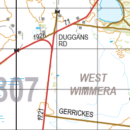 Map 307 - Spatial Vision's Vicmap Book (South West Edition 8, 2025 Update) - 100K Series Preview 2