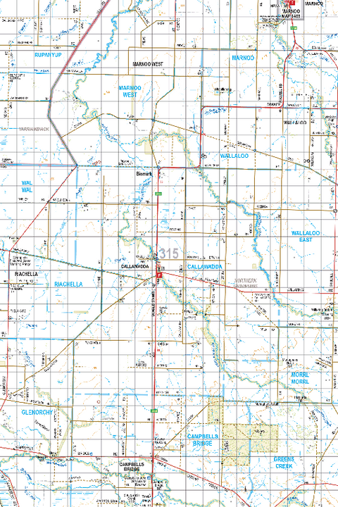 Map 315 - Spatial Vision's Vicmap Book (South West Edition 8, 2025 Update) - 100K Series Preview 1
