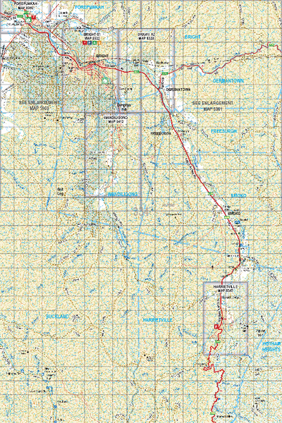 Map 334 - Spatial Vision's Vicmap Book (North East Edition 8, 2025) - 100K Series Preview 1