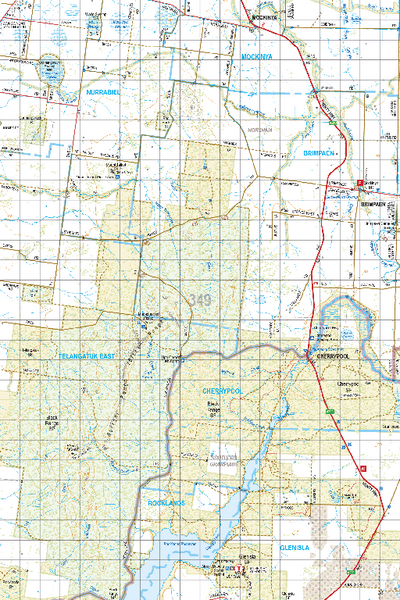 Map 349 - Spatial Vision's Vicmap Book (South West Edition 8, 2025 Update) - 100K Series Preview 1