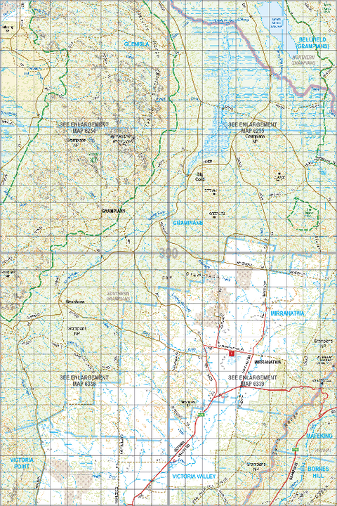 Map 390 - Spatial Vision's Vicmap Book (South West Edition 8, 2025 Update) - 100K Series Preview 1