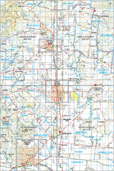 Map 401 - Spatial Vision's Vicmap Book (North East Edition 8, 2025) - 100K Series Preview 1