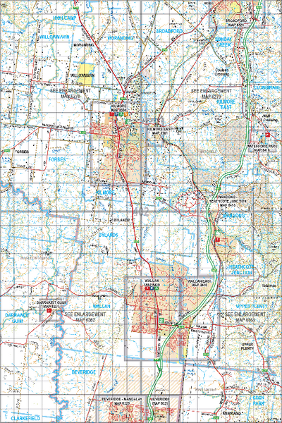 Map 402 - Spatial Vision's Vicmap Book (North East Edition 8, 2025) - 100K Series Preview 1