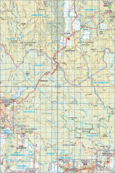 Map 448 - Spatial Vision's Vicmap Book (North East Edition 8, 2025) - 100K Series Preview 1