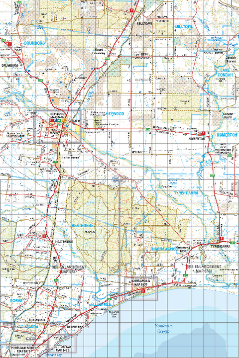 Map 508 - Spatial Vision's Vicmap Book (South West Edition 8, 2025 Update) - 100K Series Preview 1
