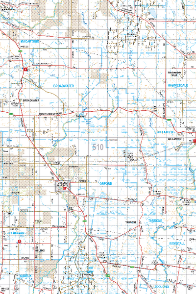 Map 510 - Spatial Vision's Vicmap Book (South West Edition 8, 2025 Update) - 100K Series Preview 1