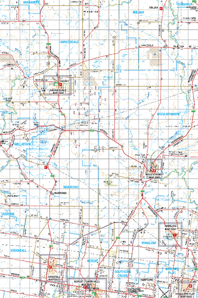 Map 511 - Spatial Vision's Vicmap Book (South West Edition 8, 2025 Update) - 100K Series Preview 1