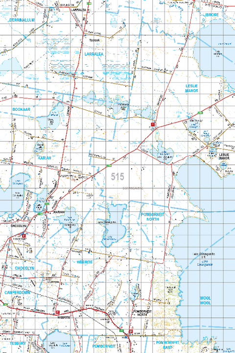 Map 515 - Spatial Vision's Vicmap Book (South West Edition 8, 2025 Update) - 100K Series Preview 1