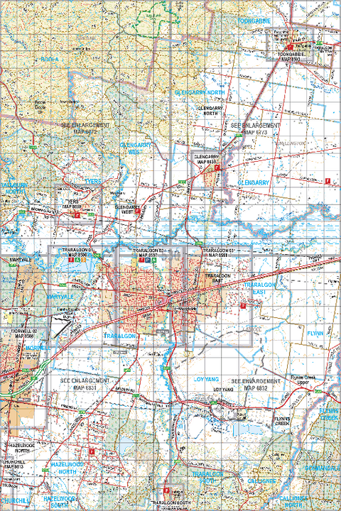 Map 530 - Spatial Vision's Vicmap Book (South East Edition 8, 2025) - 100K Series Preview 1