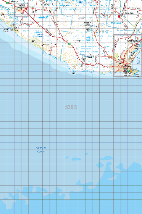 Map 536B - Spatial Vision's Vicmap Book (South West Edition 8, 2025 Update) - 100K Series Preview 1