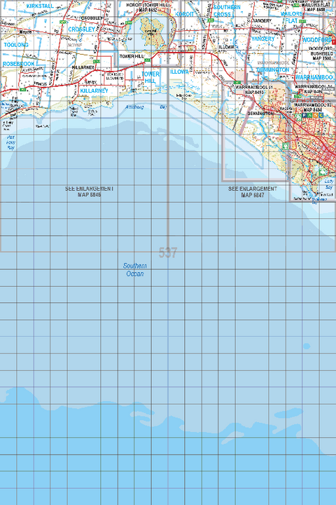Map 537 - Spatial Vision's Vicmap Book (South West Edition 8, 2025 Update) - 100K Series Preview 1